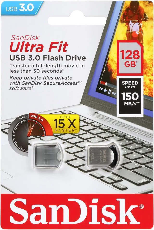 Alt view image 4 of 4 - SanDisk 128GB Ultra Fit CZ43 USB 3.0 Flash Drive, Speed Up to 150MB/s (SDCZ43-128G-GAM46)