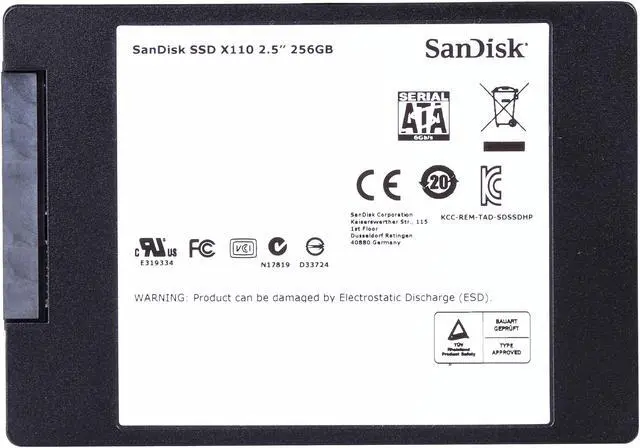 Alt view image 4 of 5 - SanDisk X110 2.5" 256GB SATA III MLC Internal Solid State Drive (SSD) SD6SB1M-256G-1001