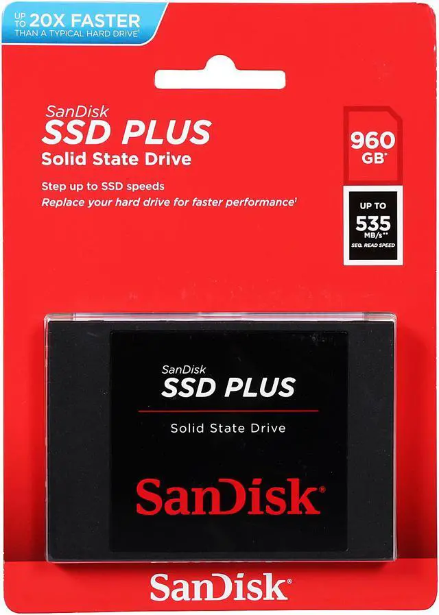 Alt view image 5 of 5 - SanDisk SSD Plus 960GB Internal SSD - SATA III 6Gb/s, 2.5"/7mm - SDSSDA-960G-G26