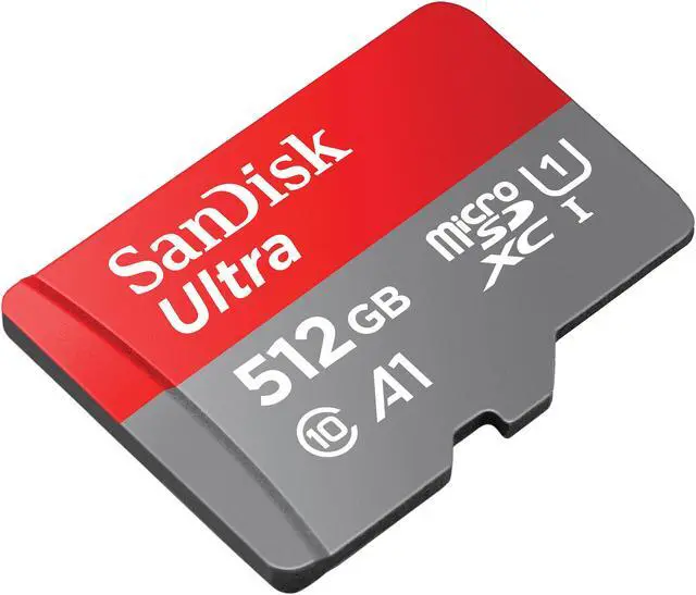Alt view image 2 of 5 - SanDisk 512GB Ultra microSDXC A1 UHS-I/U1 Class 10 Memory Card with Adapter, Speed Up to 100MB/s (SDSQUAR-512G-GN6MA)