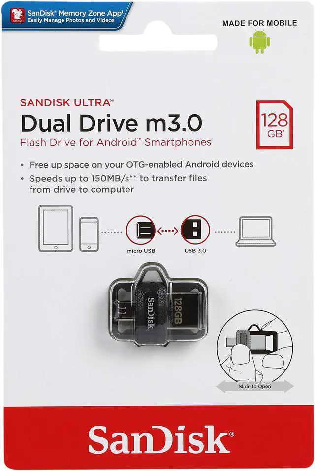 Alt view image 5 of 5 - SanDisk 128GB Ultra Dual Drive m3.0, Speed Up to 150MB/s (SDDD3-128G-G46)