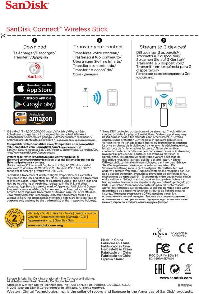 Alt view image 4 of 4 - SanDisk 256GB Connect Wireless Flash Drive (SDWS4-256G-G46)
