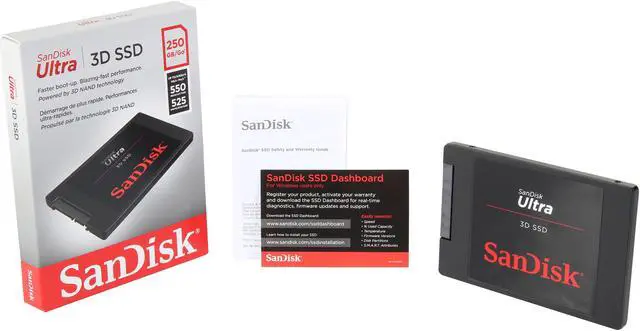Alt view image 5 of 5 - SanDisk Ultra 3D 2.5" 250GB SATA III 3D NAND Internal Solid State Drive (SSD) SDSSDH3-250G-G25