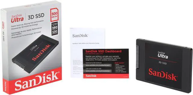Alt view image 6 of 5 - SanDisk Ultra 3D 2.5" 500GB SATA III 3D NAND Internal Solid State Drive (SSD) SDSSDH3-500G-G25