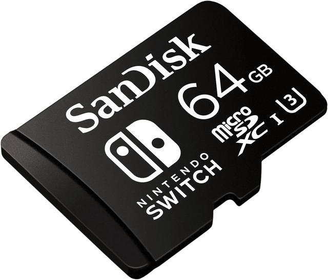 SanDisk 64GB Micro SD Nintendo Switch Memory Card for Nintendo Switch Lite,  Switch OLED, and Switch (SDSQXAT-064G-GNCZN) Class 10 UHS-1 U3 Bundle with