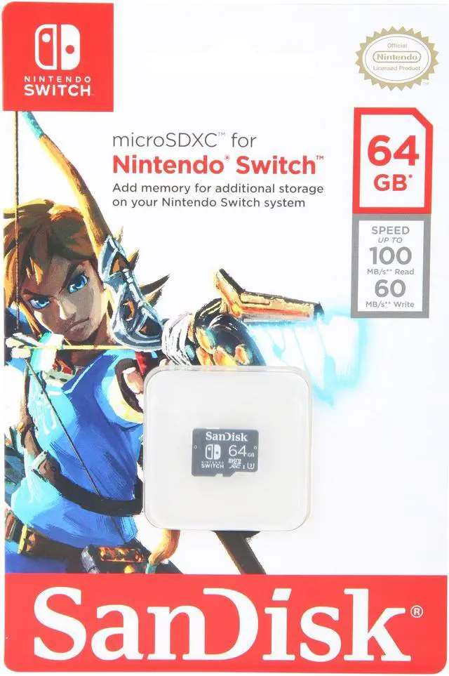 Alt view image 3 of 3 - SanDisk 64GB Nintendo Switch microSDXC Memory Card, Speed Up to 100MB/s (SDSQXAT-064G-GN6ZA)