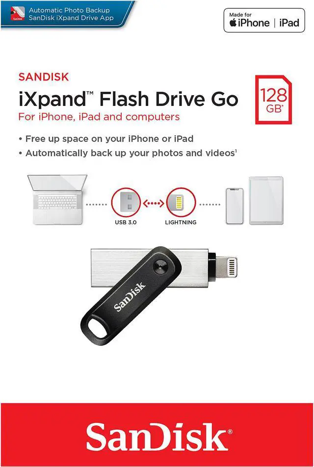 Alt view image 5 of 5 - SanDisk 128GB iXpand Flash Drive Go for Your iPhone and iPad (SDIX60N-128G-GN6NE)