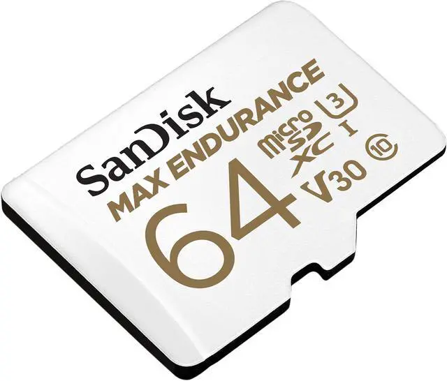 Alt view image 3 of 5 - SanDisk 64GB MAX ENDURANCE microSDXC, U3, V30, Memory Card with Adapter for Home Security Cameras and Dash Cams, Speed up to 100MB/s (SDSQQVR-064G-GN6IA)