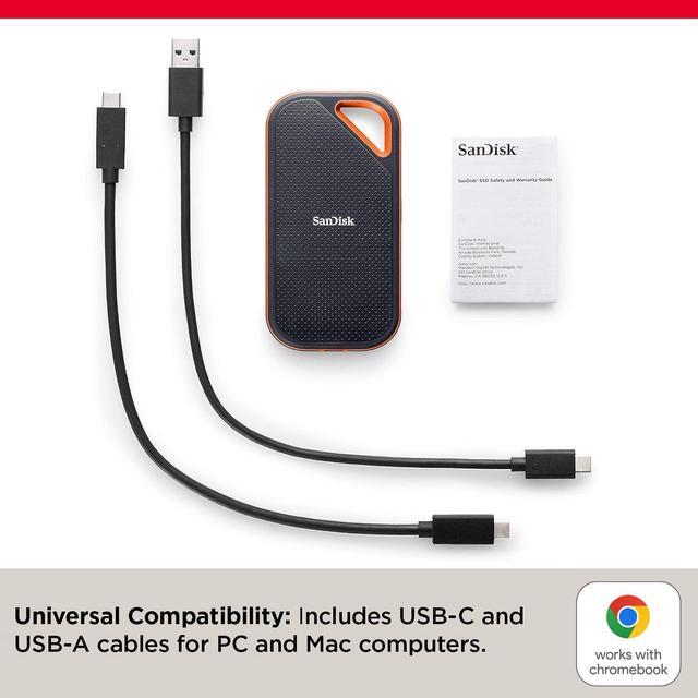 Alt view image 3 of 9 - SanDisk 2TB Extreme PRO Portable SSD - Up to 2000MB/s - USB-C, USB 3.2 Gen 2x2, IP65 Water and Dust Resistance, Updated Firmware - External Solid State Drive - SDSSDE81-2T00-G25