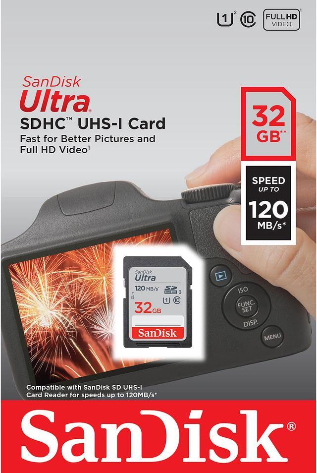 Alt view image 4 of 4 - SanDisk 32GB Ultra SDHC UHS-I / Class 10 Memory Card, Speed Up to 120MB/s (SDSDUN4-032G-GN6IN)