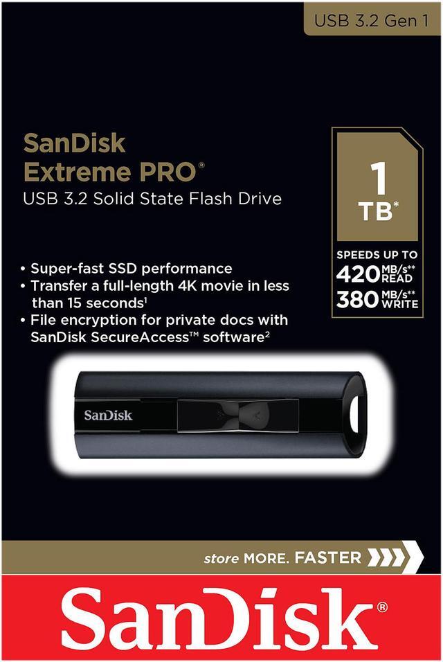 Alt view image 8 of 8 - SanDisk 1TB Extreme Pro USB 3.2 Gen 1 Solid State Flash Drive, Speed up to 420MB/s (SDCZ880-1T00-G46)