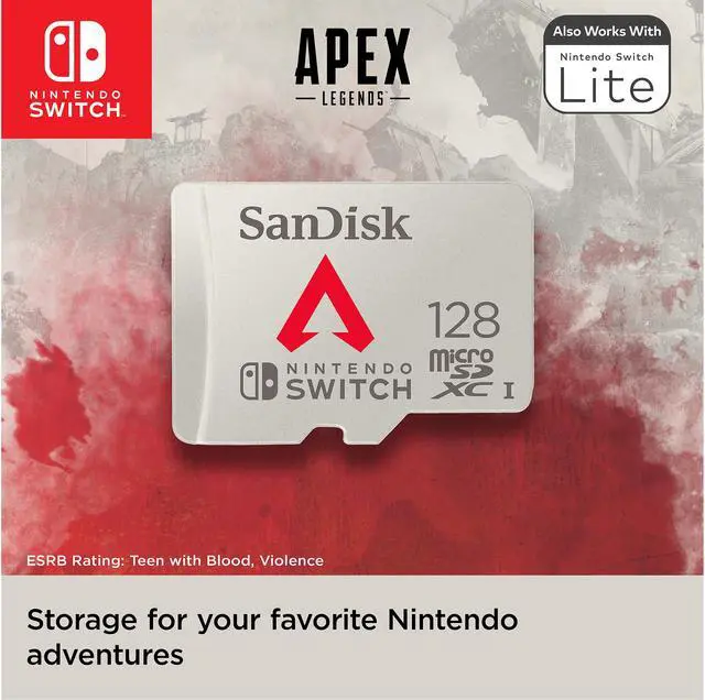 Alt view image 7 of 9 - SanDisk 128GB microSDXC Memory Card for Nintendo Switch, Apex Legends Edition, Speed Up to 100MB/s (SDSQXAO-128G-GN6ZY)