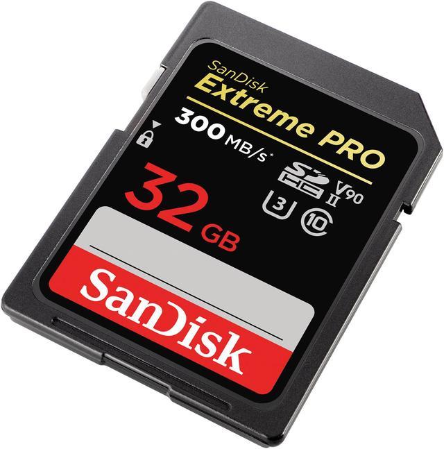 SanDisk 32GB Extreme Pro SDHC UHS-II Memory Card, Speed Up to