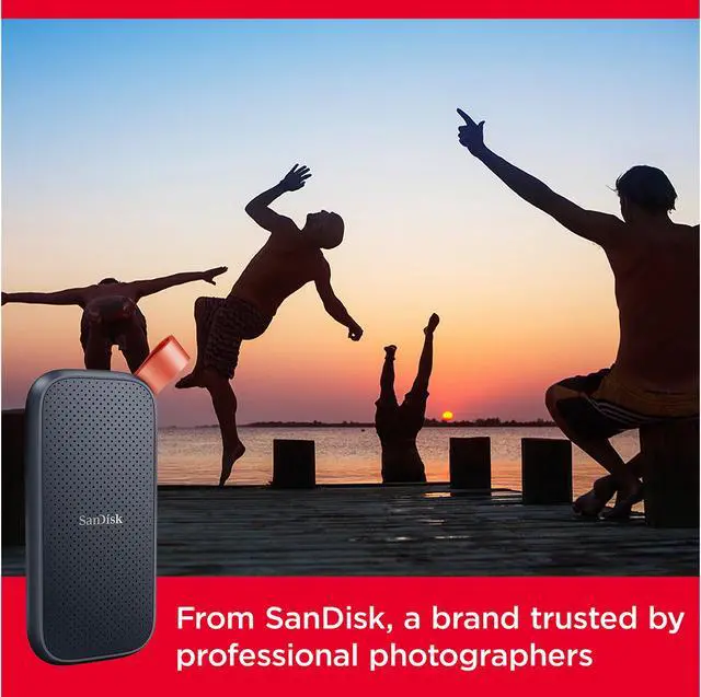 Alt view image 6 of 6 - SanDisk 1TB Portable SSD - Up to 520MB/s, USB-C, USB 3.2 Gen 2 - External Solid State Drive SDSSDE30-1T00-G25
