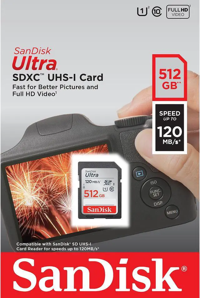 Alt view image 4 of 4 - SanDisk 512GB Ultra SDXC UHS-I / Class 10 Memory Card, Speed Up to 120MB/s (SDSDUN4-512G-GN6IN)