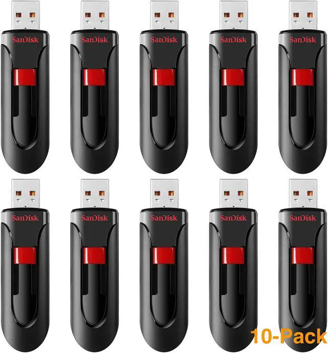 Main image of SanDisk Cruzer Glide 640GB (64GB x 10) USB 2.0 Flash Drive 128bit AES Encryption Model SDCZ60-064G-B10CT