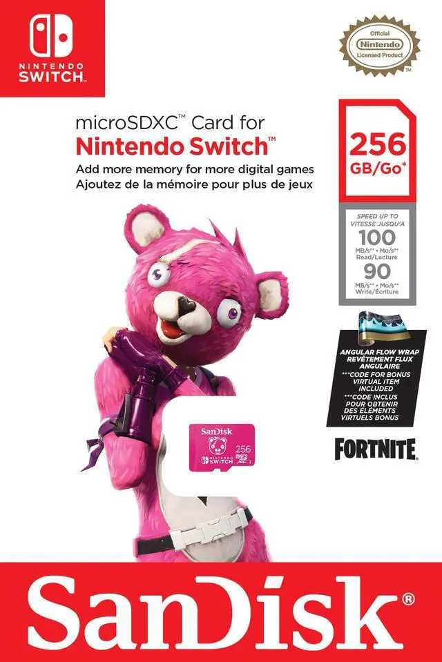 Alt view image 7 of 7 - SanDisk 256GB microSDXC Card Licensed for Nintendo Switch, Fortnite Edition (SDSQXAO-256G-GN6ZG)