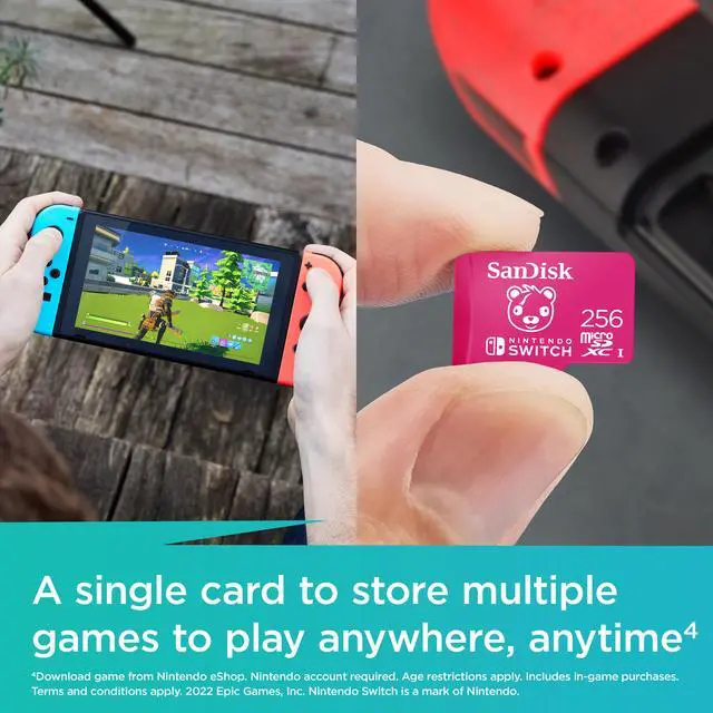 Alt view image 6 of 7 - SanDisk 256GB microSDXC Card Licensed for Nintendo Switch, Fortnite Edition (SDSQXAO-256G-GN6ZG)
