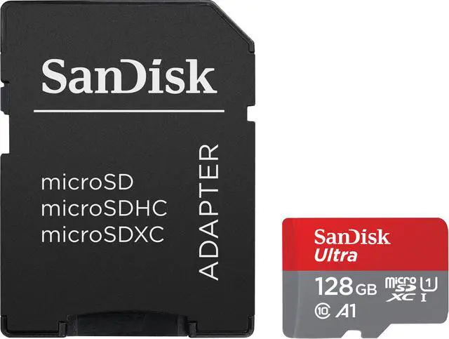 Alt view image 3 of 5 - SanDisk 128GB Ultra microSDXC A1 UHS-I/U1 Class 10 Memory Card with Adapter, Speed Up to 140MB/s (SDSQUAB-128G-GN6MA)