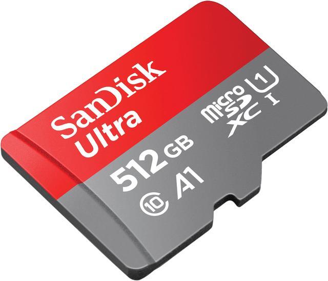 Alt view image 2 of 5 - SanDisk 512GB Ultra microSDXC A1 UHS-I/U1 Class 10 Memory Card with Adapter, Speed Up to 150MB/s (SDSQUAC-512G-GN6MA)