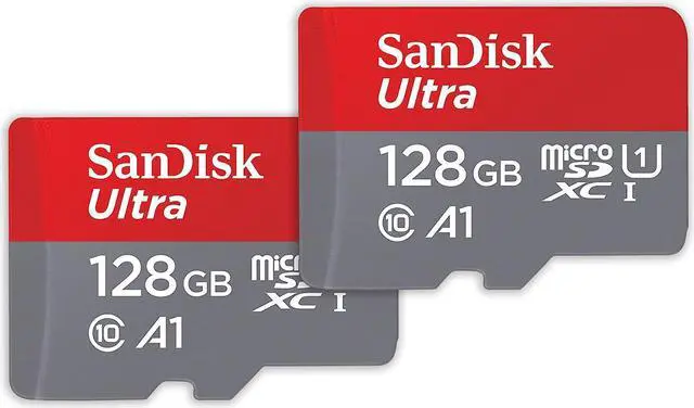 Main image of SanDisk 256GB (128GB x 2) Ultra microSDXC A1 UHS-I/U1 Class 10 Memory Card with Adapter, Speed Up to 140MB/s (SDSQUAB-128G-GN6MT)