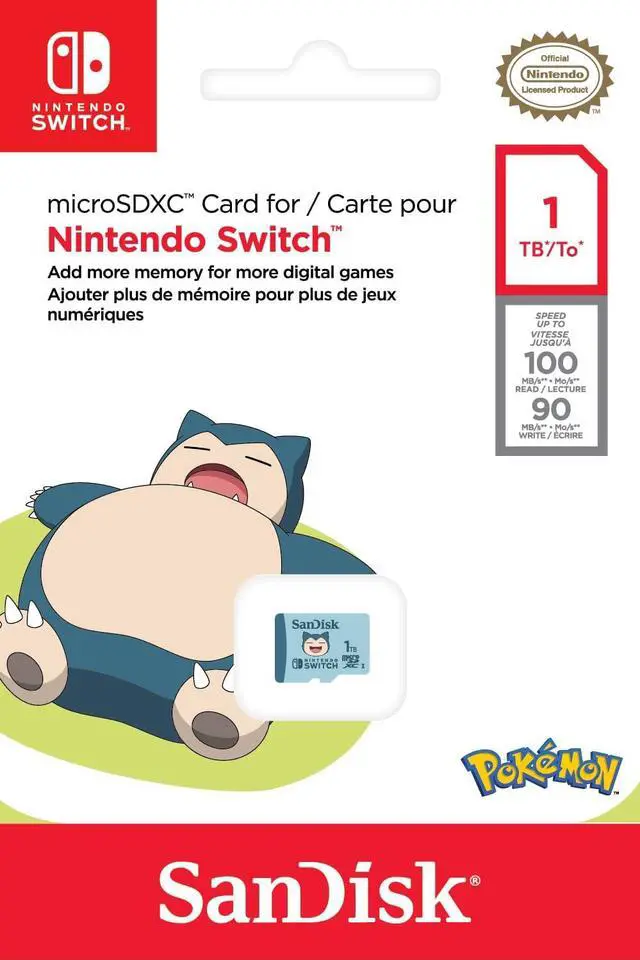 Alt view image 4 of 4 - SanDisk Pokémon 1TB microSDXC Flash Card for Nintendo Switch Model SDSQXAO-1T00-GN6ZK