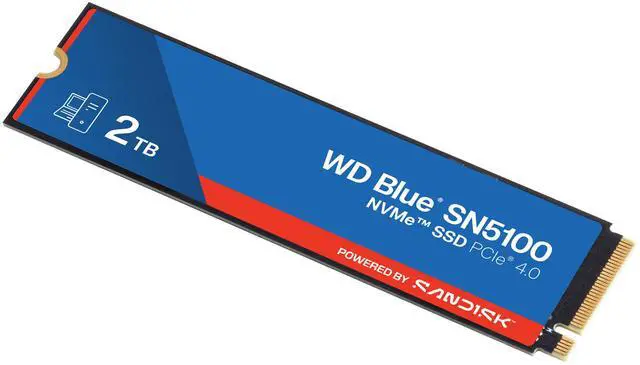 Alt view image 4 of 8 - SanDisk WD Blue SN5100 M.2 2280 2TB PCI-Express 4.0 x4 3D NAND Internal Solid State Drive (SSD) - WDS200T5B0E-00CPE0