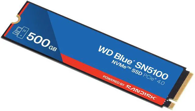 Alt view image 4 of 9 - SanDisk WD Blue SN5100 M.2 2280 500GB PCI-Express 4.0 x4 3D NAND Internal Solid State Drive (SSD) - WDS500G5B0E-00CPE0