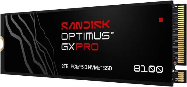 Alt view image 2 of 12 - SanDisk Optimus GX PRO 8100 M.2 2280-S3-M 2TB PCI-Express 5.0 x4 3D NAND TLC Internal Solid State Drive (SSD) SDSP82200TAH-000E0