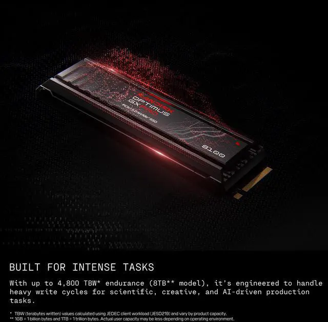 Alt view image 7 of 10 - SanDisk Optimus GX PRO 8100 M.2 2280 1TB PCI-Express 5.0 x4 3D NAND TLC Internal Solid State Drive (SSD) SDSP82100TAH-000E0