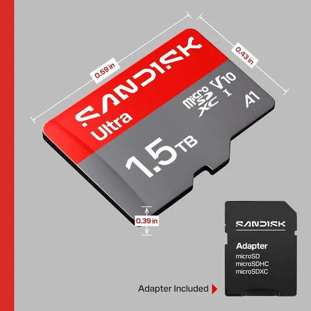 Alt view image 8 of 8 - SanDisk Ultra 1.5TB MicroSD Memory Card Model SDSQUJQ-1T50-GZ6MA