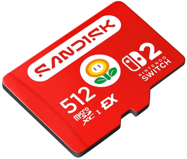 Alt view image 2 of 6 - SANDISK 512GB microSD Express Card for Nintendo Switch 2, Up to 880 MB/s Read Speeds SDSQXFN-512G-GR6ZN