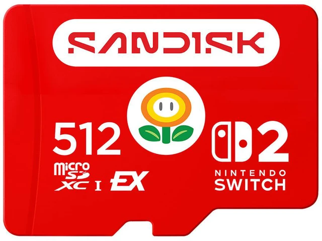 Main image of SANDISK 512GB microSD Express Card for Nintendo Switch 2, Up to 880 MB/s Read Speeds SDSQXFN-512G-GR6ZN