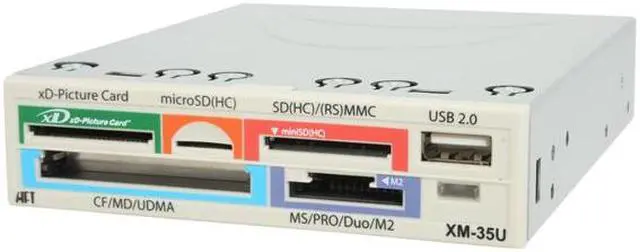 Main image of AFT XM-35U BEIGE USB 2.0 3.5" Bay, CompactFlash/ SDHC/ SDXC/ microSD/ microSDXC/ miniSD/ miniSDHC/ MultiMediaCard/ Memory Stick/ xD-Picture Card. All-in-one Kiosk Card Reader and Writer