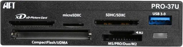 Alt view image 2 of 6 - AFT PRO-37U All-in-one USB 3.0 3.5" Media Card Reader