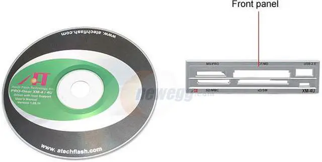 Alt view image 4 of 5 - AFT Xm-4U 11-in-1 USB 2.0 Black & Silver Internal card reader