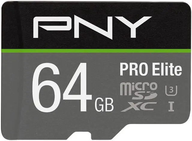 Main image of PNY 64GB PRO Elite microSDXC UHS-I/U3 Class 10 Memory Card with Adapter, Speed Up to 95MB/s (P-SDUX64U395PROE-GE)