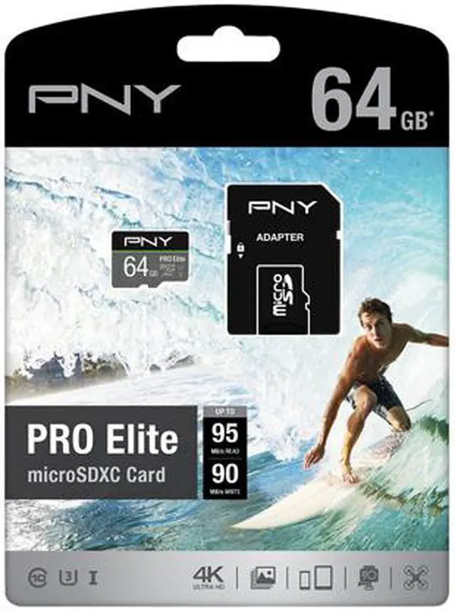 Alt view image 4 of 4 - PNY 64GB PRO Elite microSDXC UHS-I/U3 Class 10 Memory Card with Adapter, Speed Up to 95MB/s (P-SDUX64U395PROE-GE)