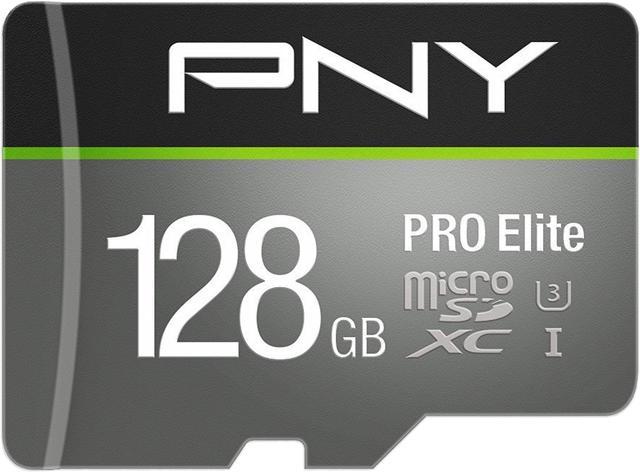PNY 128GB Elite UHS-I microSDXC Memory Card with SD Adapter