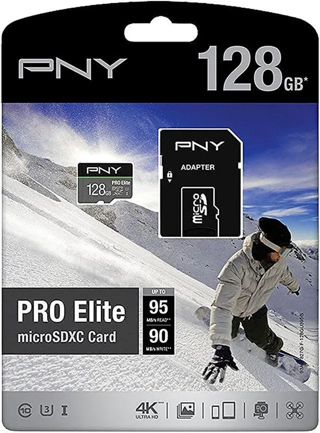 Alt view image 4 of 4 - PNY 128GB Pro Elite microSDXC UHS-I/U3 Class 10 Memory Card with Adapter, Speed Up to 95MB/s (P-SDUX128U395PRO-GE)