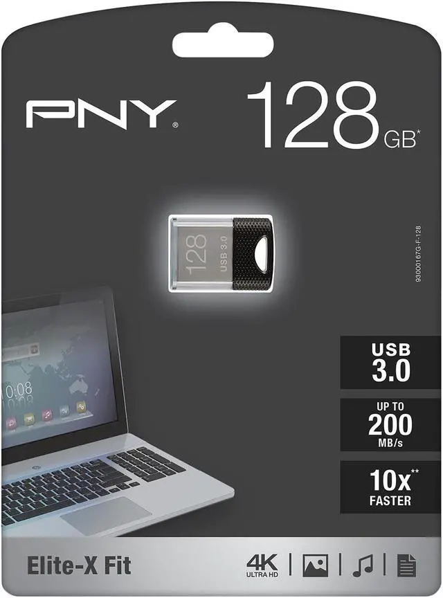Alt view image 4 of 4 - PNY 128GB Elite-X Fit USB 3.0 Flash Drive, Speed Up to 200MB/s (P-FDI128EXFIT-GE)