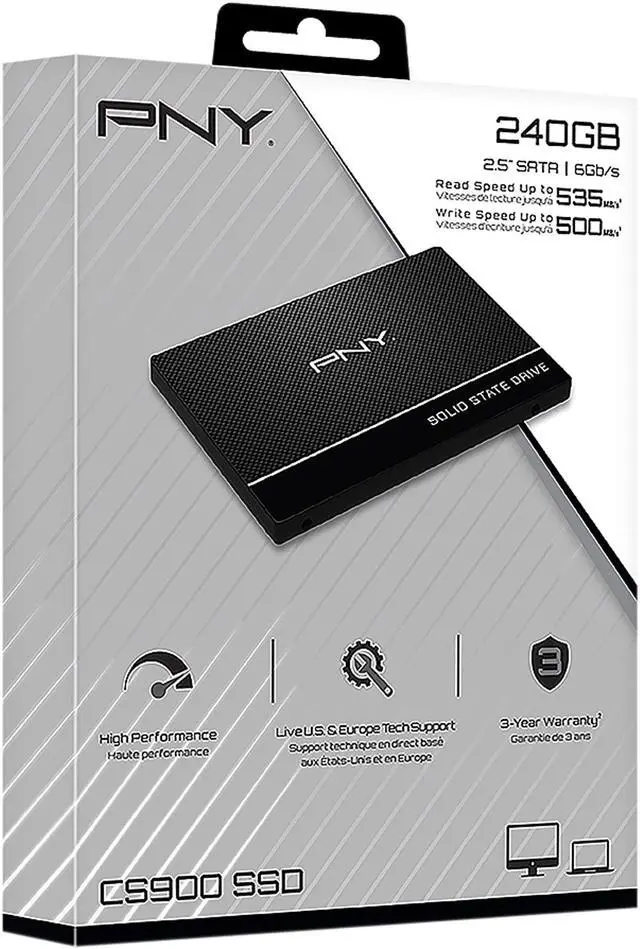 Alt view image 9 of 15 - PNY CS900 240GB 2.5" SATA III INTERNAL Solid State Drive (SSD) - SSD7CS900-240-RB
