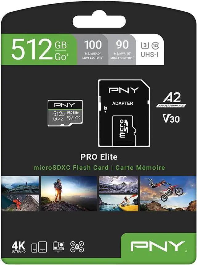 Alt view image 8 of 8 - PNY PRO Elite 512GB microSDXC Flash Card Model P-SDUX512U3100PRO-GE