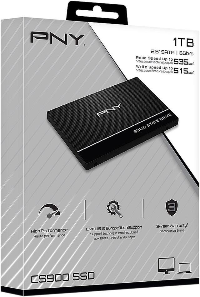 Alt view image 9 of 8 - PNY CS900 2.5" 1TB SATA III 3D NAND Internal Solid State Drive (SSD) SSD7CS900-1TB-RB