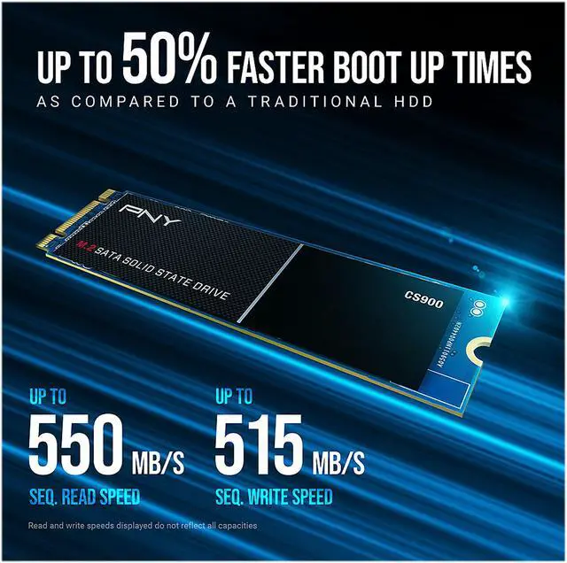 Alt view image 3 of 7 - PNY CS900 500GB M.2 SATA III Internal Solid State Drive (SSD) - M280CS900-500-RB