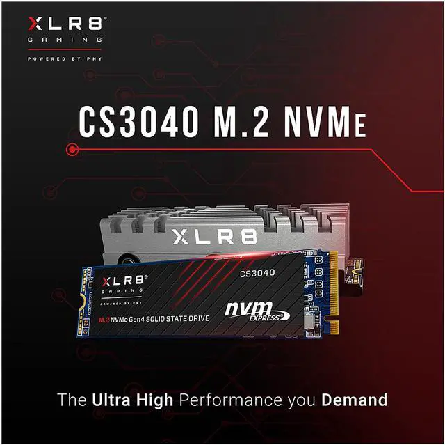 Alt view image 2 of 8 - PNY XLR8 CS3040 2TB M.2 NVMe Gen4 x4 Internal Solid State Drive (SSD) - M280CS3040-2TB-RB