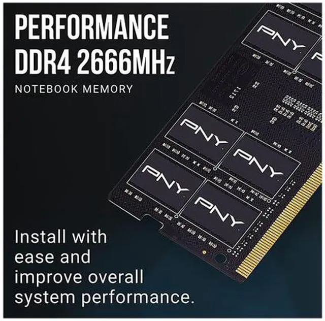 Main image of PNY 16GB (2 x 8GB) 260-Pin DDR4 SO-DIMM DDR4 2666 (PC4 21300) Laptop Memory Model MN16GK2D42666