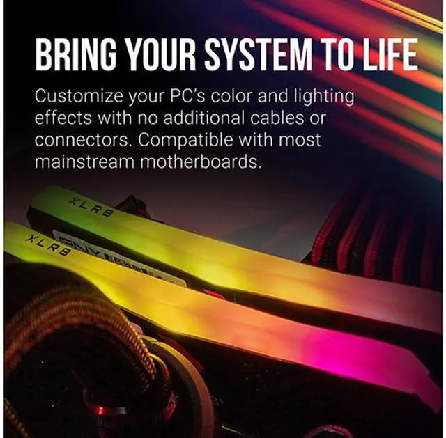 Alt view image 6 of 8 - PNY XLR8 Gaming EPIC-X RGB 32GB (2 x 16GB) 288-Pin PC RAM DDR4 3600 (PC4 28800) Desktop Memory Model MD32GK2D4360018XRGB