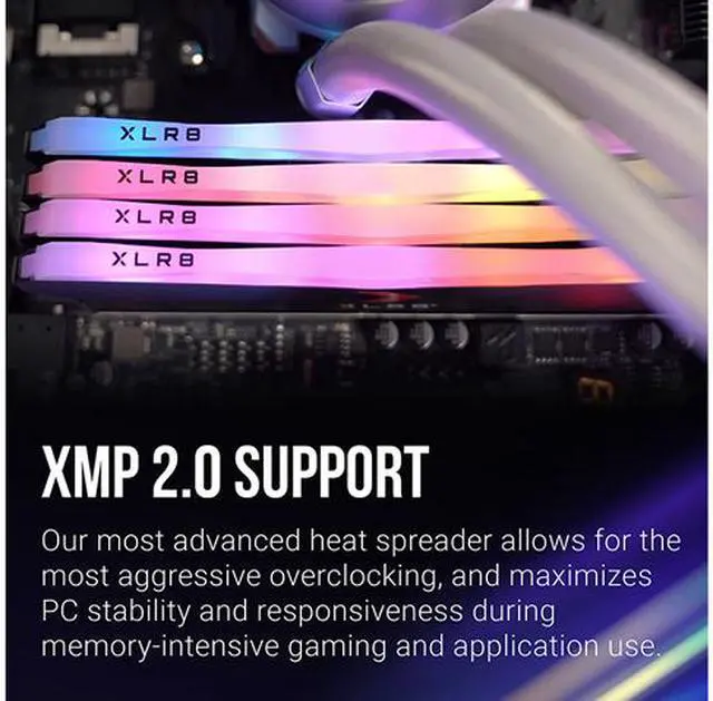 Alt view image 7 of 8 - PNY XLR8 Gaming EPIC-X RGB 32GB (2 x 16GB) 288-Pin PC RAM DDR4 3600 (PC4 28800) Desktop Memory Model MD32GK2D4360018XRGB