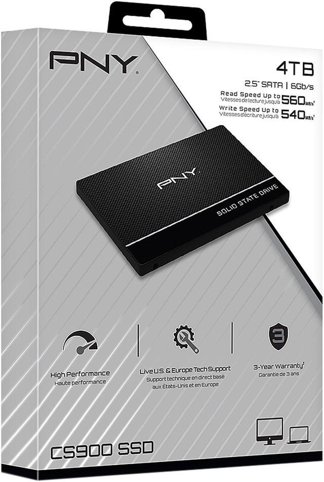 Alt view image 9 of 8 - PNY CS900 2.5" 4TB SATA III 3D NAND Internal Solid State Drive (SSD) SSD7CS900-4TB-RB